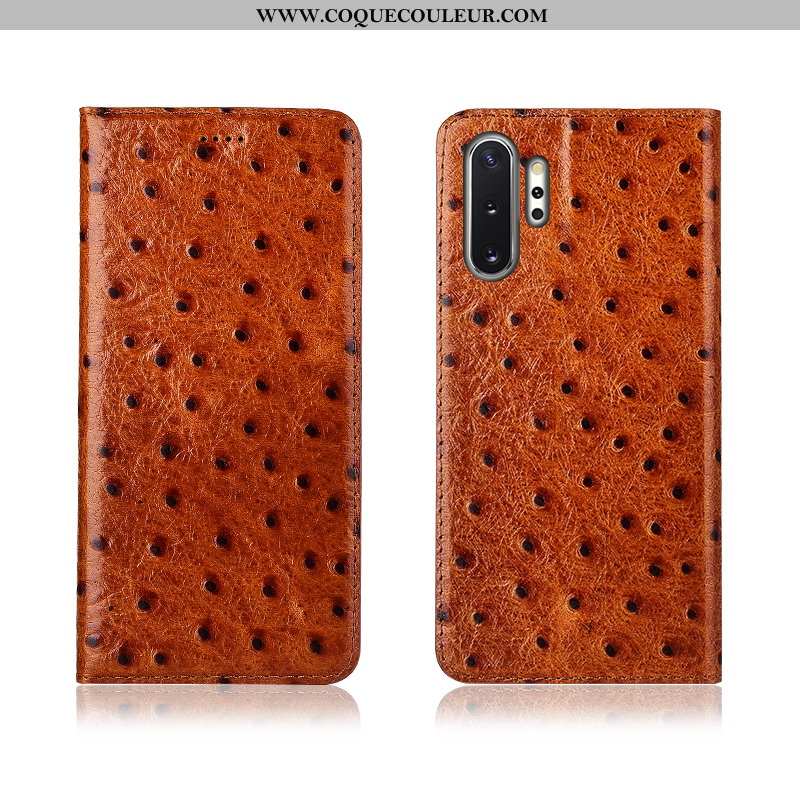 Étui Samsung Galaxy Note 10+ Protection Nouveau Incassable, Coque Samsung Galaxy Note 10+ Cuir Vérit