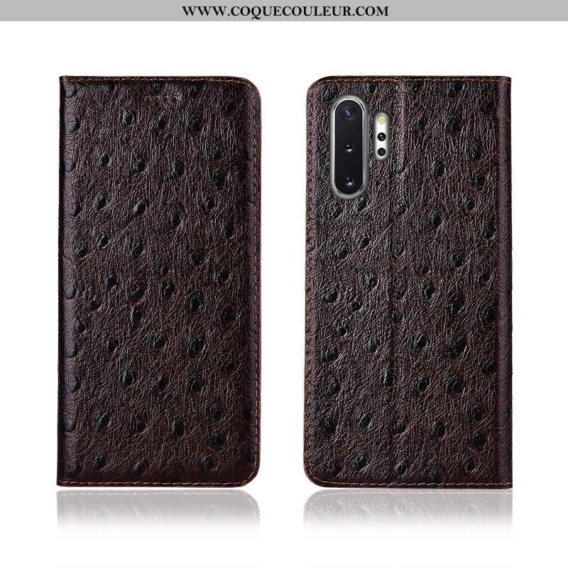 Étui Samsung Galaxy Note 10+ Protection Nouveau Incassable, Coque Samsung Galaxy Note 10+ Cuir Vérit