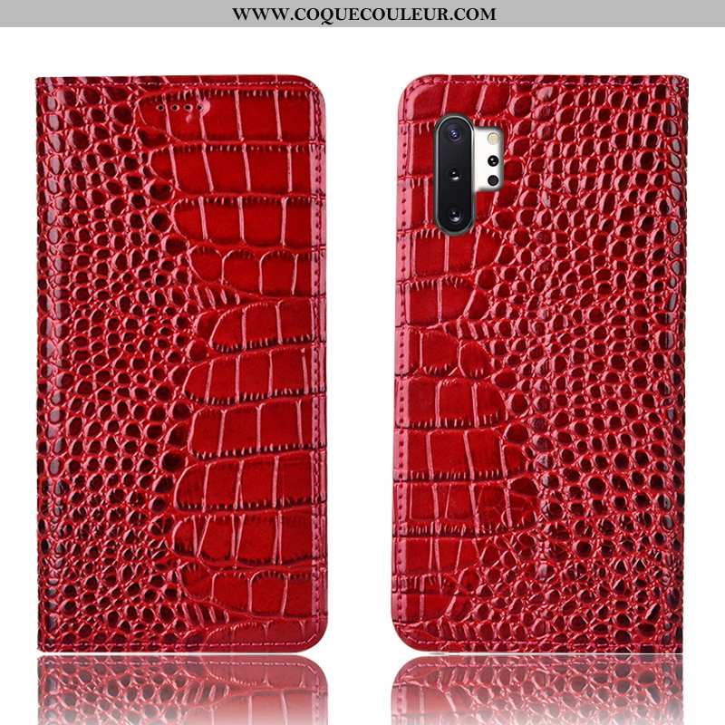 Housse Samsung Galaxy Note 10+ Cuir Véritable Étui Housse, Samsung Galaxy Note 10+ Protection Tout C
