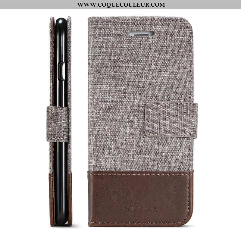 Étui Samsung Galaxy Note 8 Cuir Gris Coque, Coque Samsung Galaxy Note 8 Protection Téléphone Portabl