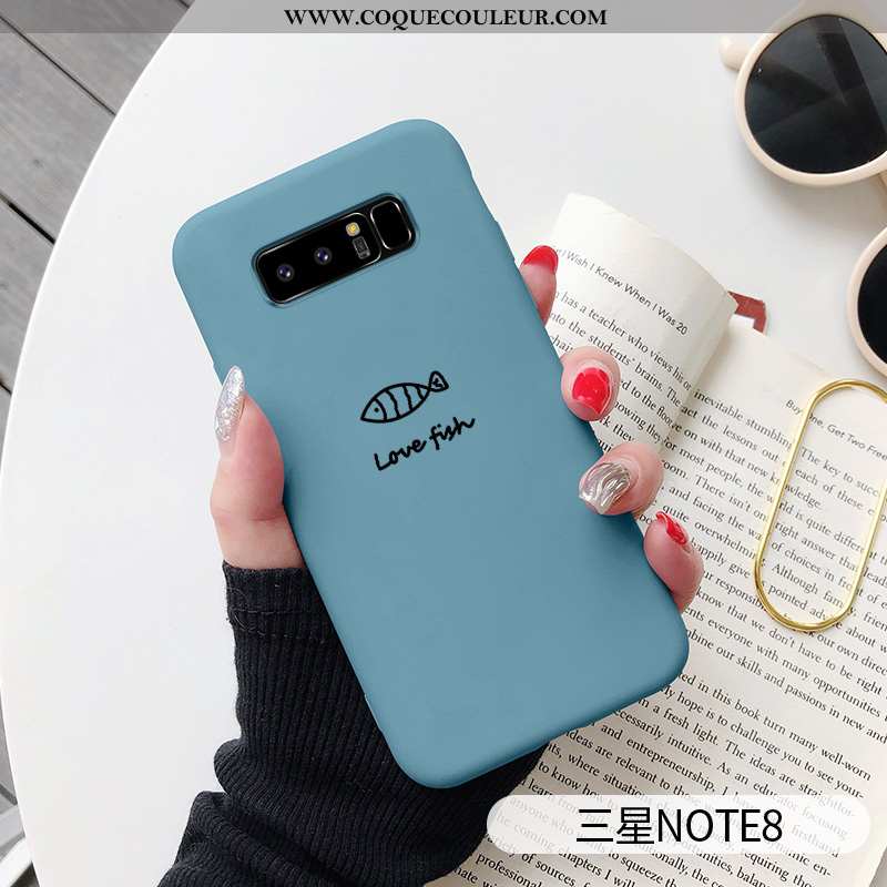 Étui Samsung Galaxy Note 8 Silicone Incassable Amoureux, Coque Samsung Galaxy Note 8 Personnalité Bl