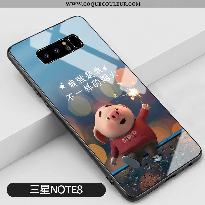 Coque Samsung Galaxy Note 8 Personnalité Amoureux Bleu, Housse Samsung Galaxy Note 8 Créatif Dessin 