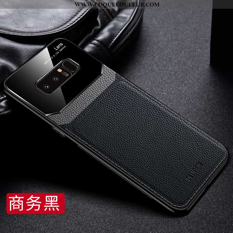 Coque Samsung Galaxy Note 8 Ultra Délavé En Daim Cuir, Housse Samsung Galaxy Note 8 Légère Luxe Roug