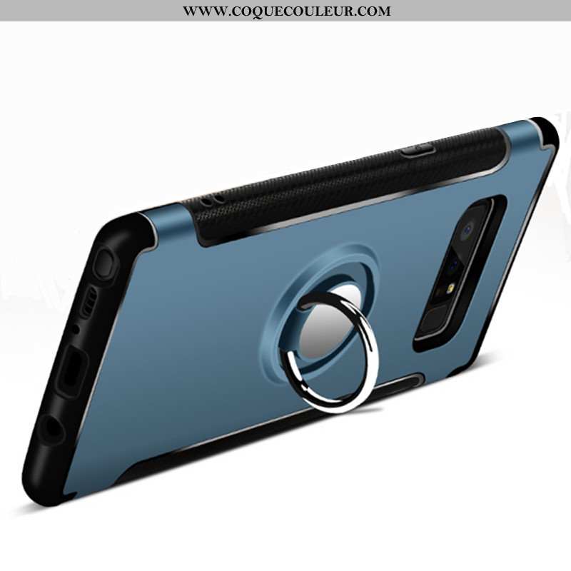 Coque Samsung Galaxy Note 8 Protection Bleu Marin Anneau, Housse Samsung Galaxy Note 8 À Bord Étoile