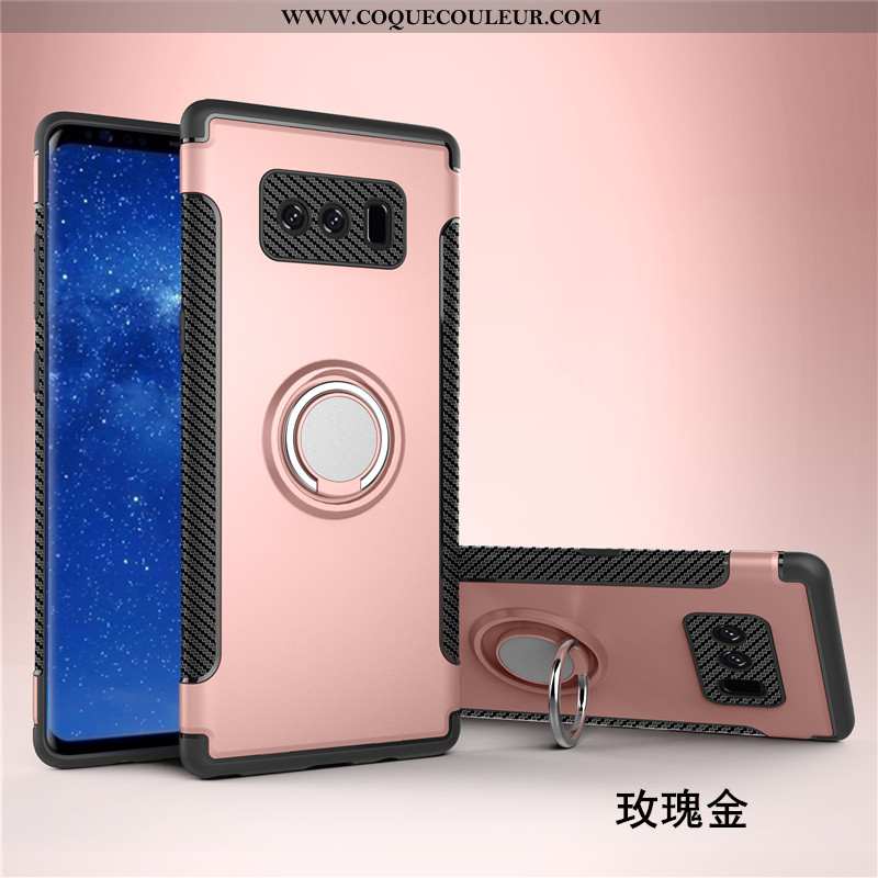 Coque Samsung Galaxy Note 8 Protection Bleu Marin Anneau, Housse Samsung Galaxy Note 8 À Bord Étoile