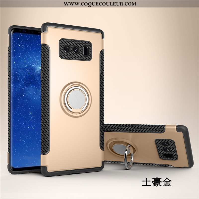 Coque Samsung Galaxy Note 8 Protection Bleu Marin Anneau, Housse Samsung Galaxy Note 8 À Bord Étoile