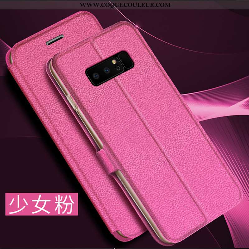 Étui Samsung Galaxy Note 8 Tendance Tout Compris, Coque Samsung Galaxy Note 8 Cuir Incassable Rose