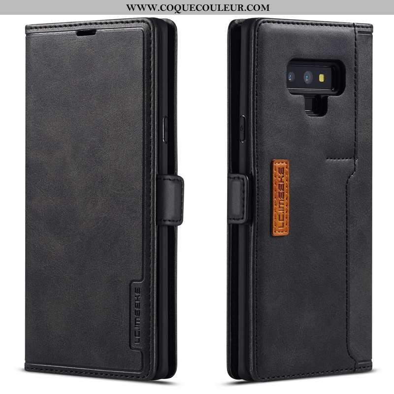 Coque Samsung Galaxy Note 9 Cuir Véritable Luxe Tempérer, Housse Samsung Galaxy Note 9 Tout Compris 