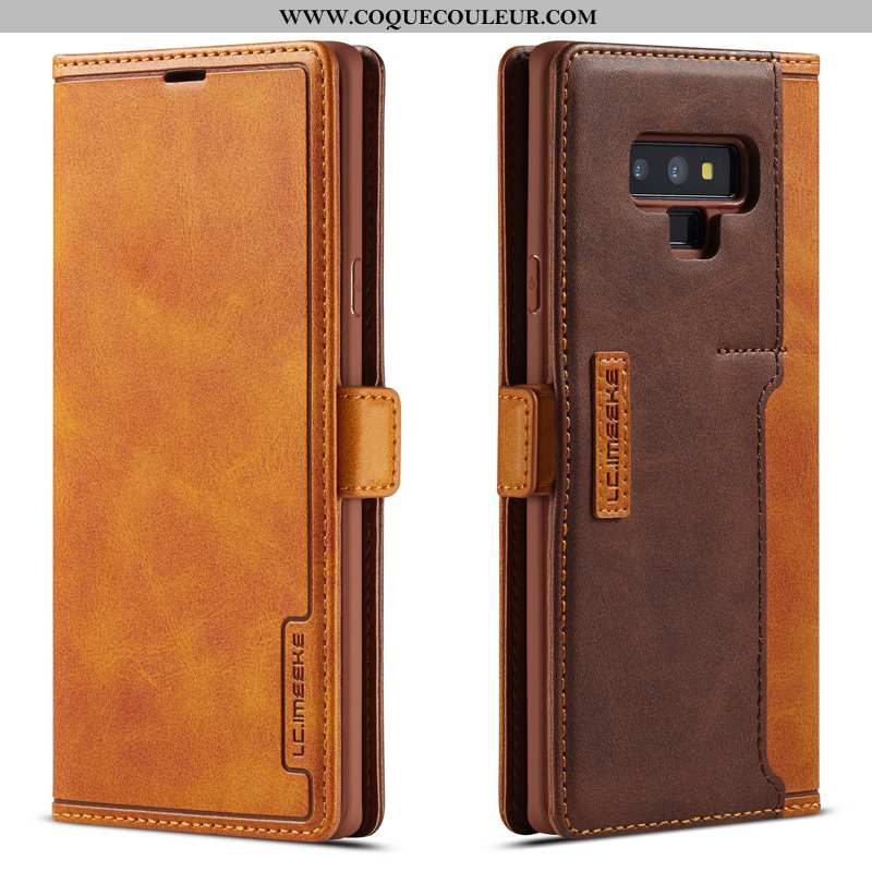 Coque Samsung Galaxy Note 9 Cuir Véritable Luxe Tempérer, Housse Samsung Galaxy Note 9 Tout Compris 