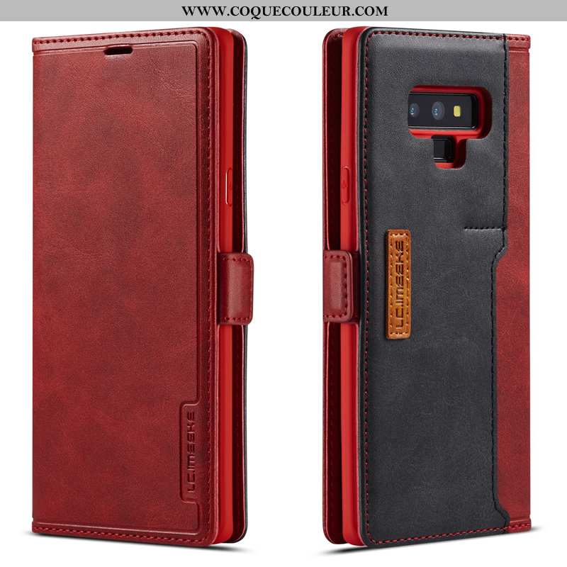 Coque Samsung Galaxy Note 9 Cuir Véritable Luxe Tempérer, Housse Samsung Galaxy Note 9 Tout Compris 