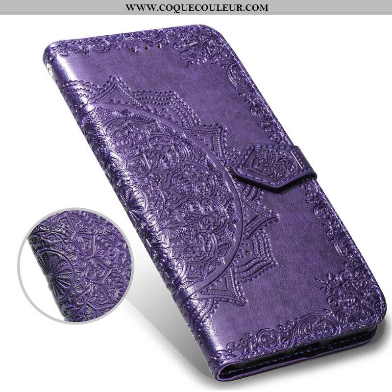 Coque Samsung Galaxy Note 9 Cuir Violet Téléphone Portable, Housse Samsung Galaxy Note 9 Fluide Doux