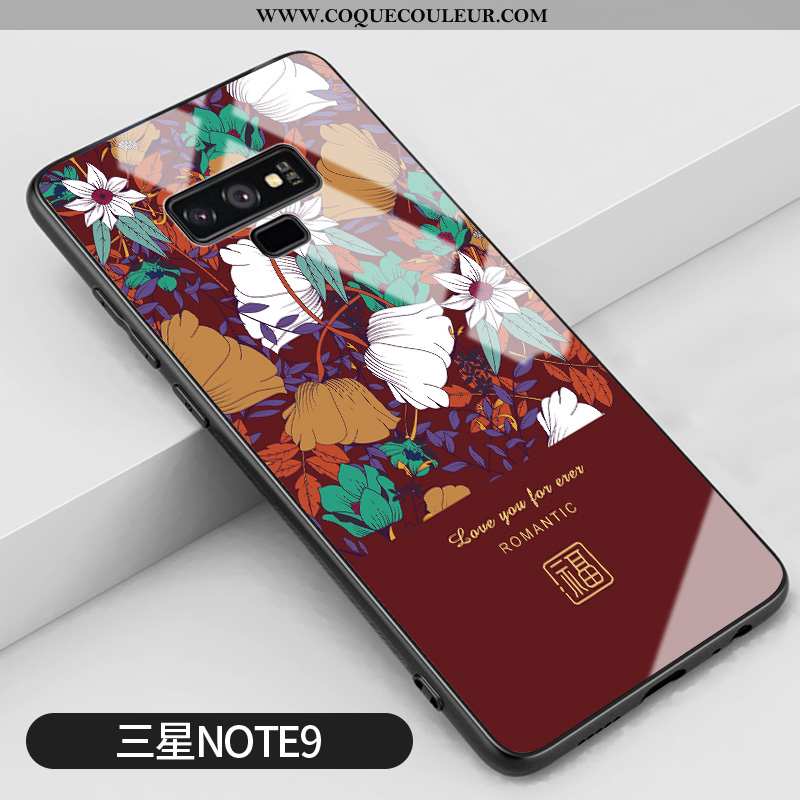 Étui Samsung Galaxy Note 9 Créatif Silicone Étoile, Coque Samsung Galaxy Note 9 Vintage Miroir Verte