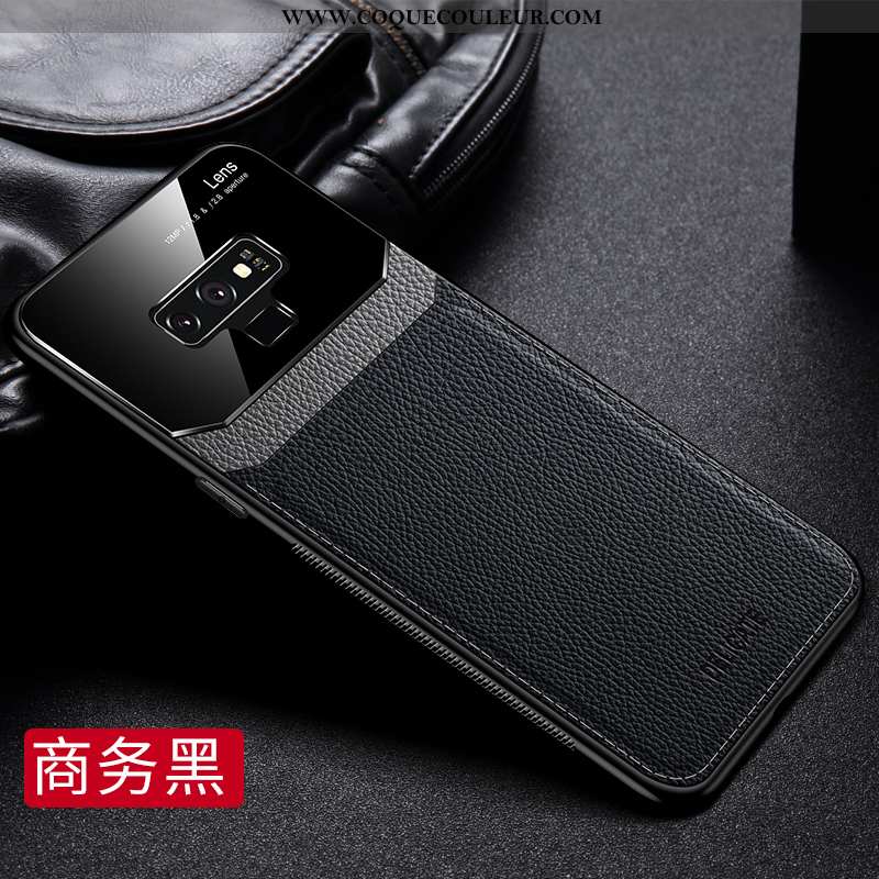 Coque Samsung Galaxy Note 9 Délavé En Daim Tout Compris Luxe, Housse Samsung Galaxy Note 9 Cuir Véri