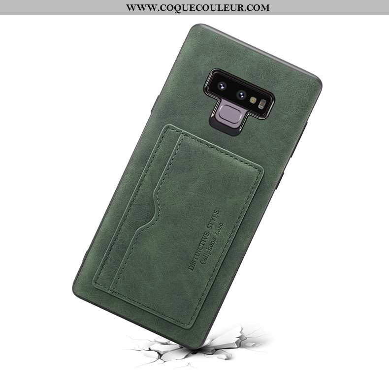 Housse Samsung Galaxy Note 9 Fluide Doux Vert Incassable, Étui Samsung Galaxy Note 9 Protection Télé