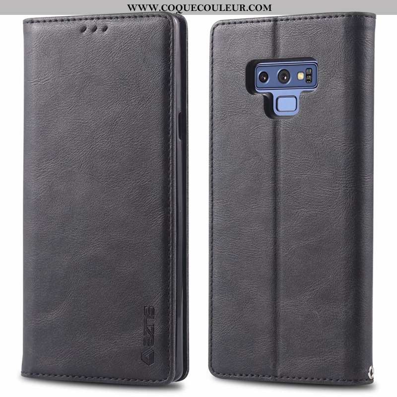 Coque Samsung Galaxy Note 9 Cuir Téléphone Portable Marron, Housse Samsung Galaxy Note 9 Silicone Ét