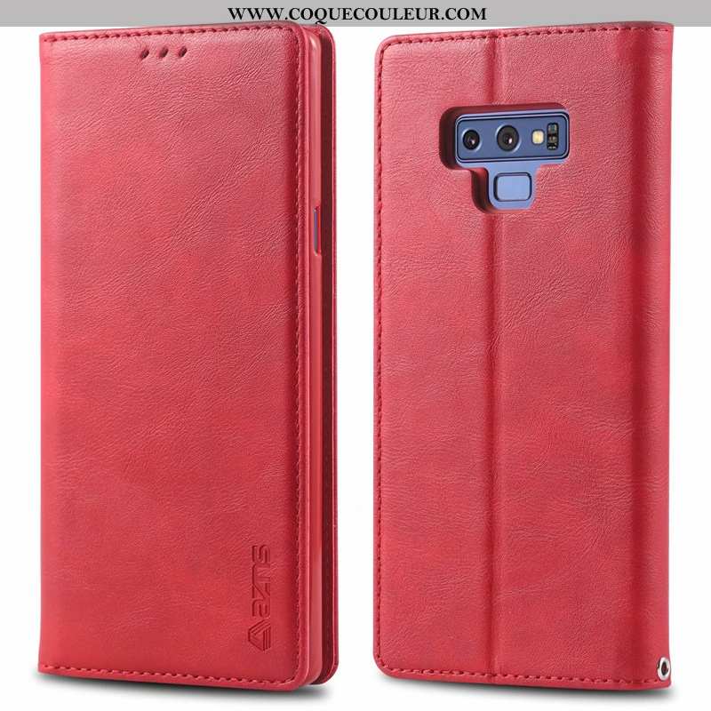 Coque Samsung Galaxy Note 9 Cuir Téléphone Portable Marron, Housse Samsung Galaxy Note 9 Silicone Ét