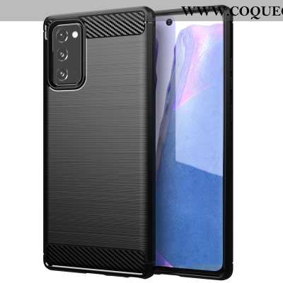 Housse Samsung Galaxy Note20 Fluide Doux Coque Étoile, Étui Samsung Galaxy Note20 Silicone Soie Noir