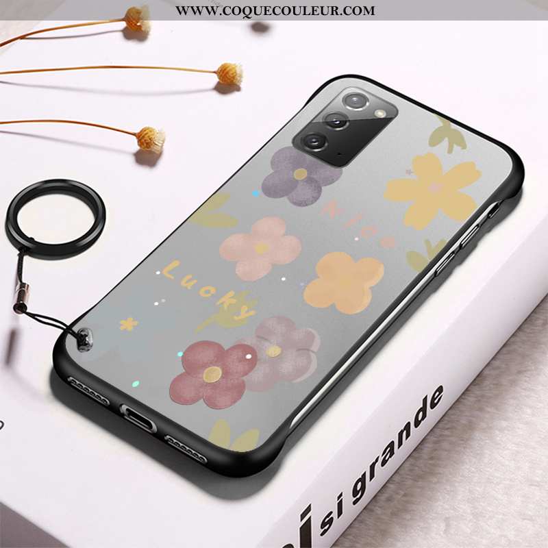 Coque Samsung Galaxy Note20 Transparent Modèle Gris, Housse Samsung Galaxy Note20 Frais Difficile Gr