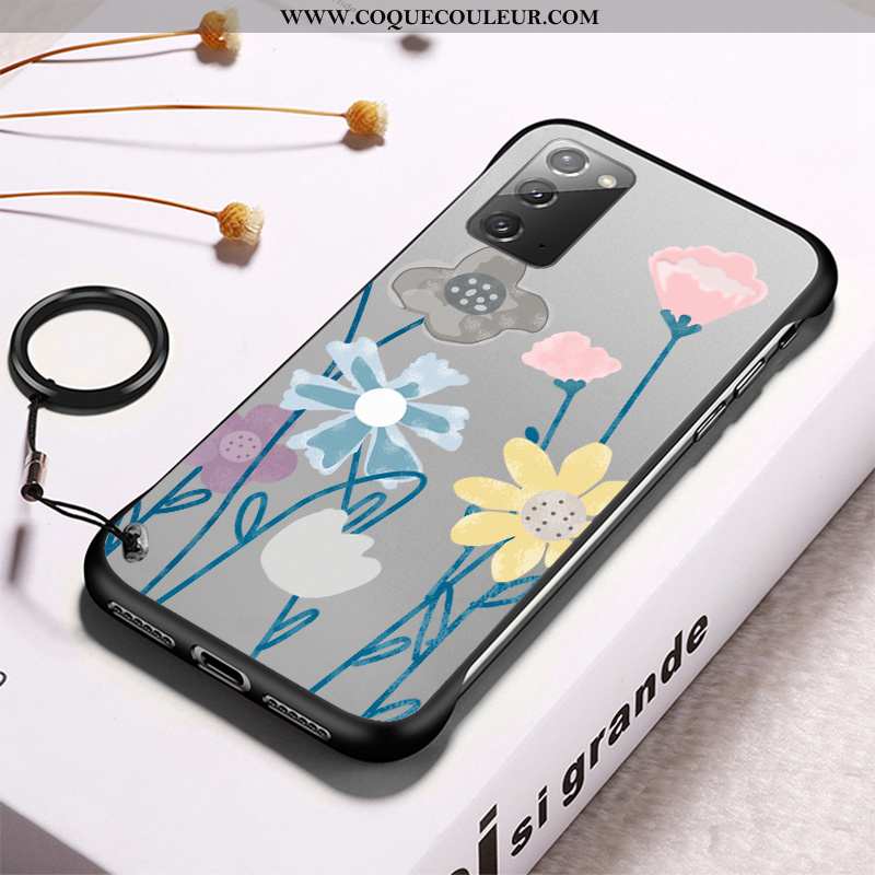 Coque Samsung Galaxy Note20 Transparent Modèle Gris, Housse Samsung Galaxy Note20 Frais Difficile Gr