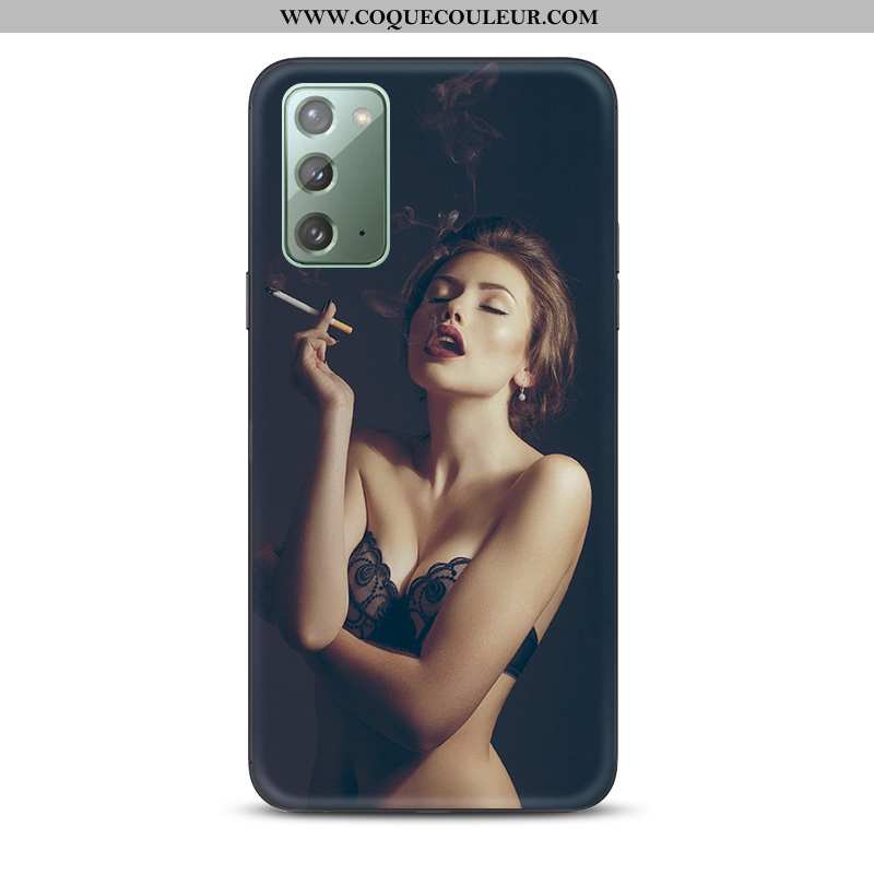 Coque Samsung Galaxy Note20 Silicone Noir Étoile, Housse Samsung Galaxy Note20 Protection Tout Compr