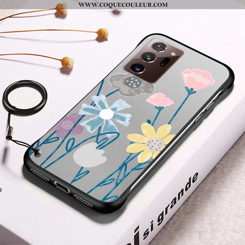 Coque Samsung Galaxy Note20 Ultra Transparent Frais Border, Housse Samsung Galaxy Note20 Ultra Diffi