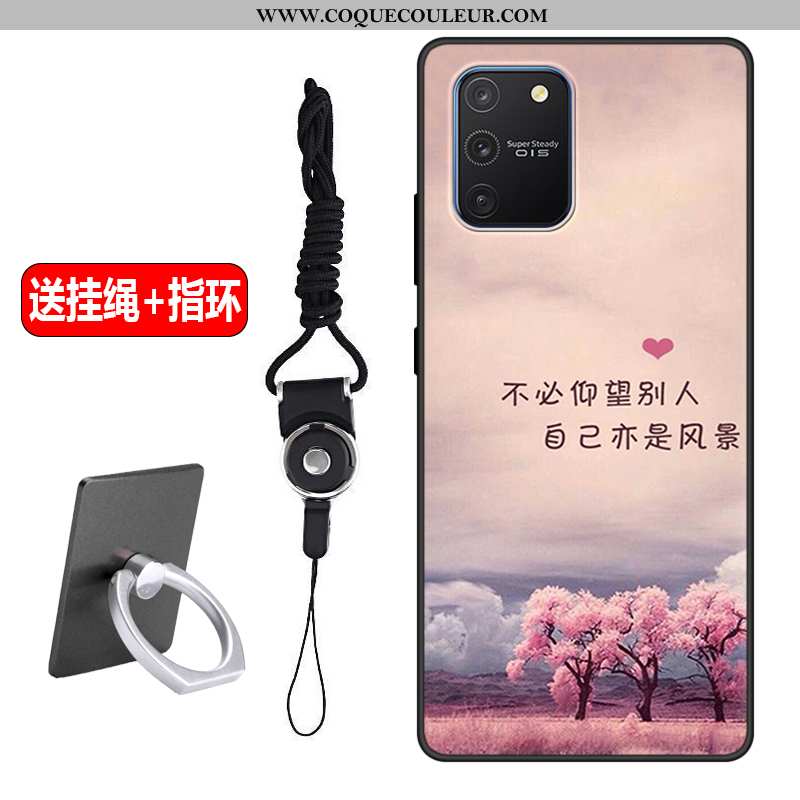 Housse Samsung Galaxy S10 Lite Fluide Doux Téléphone Portable Rose, Étui Samsung Galaxy S10 Lite Sil