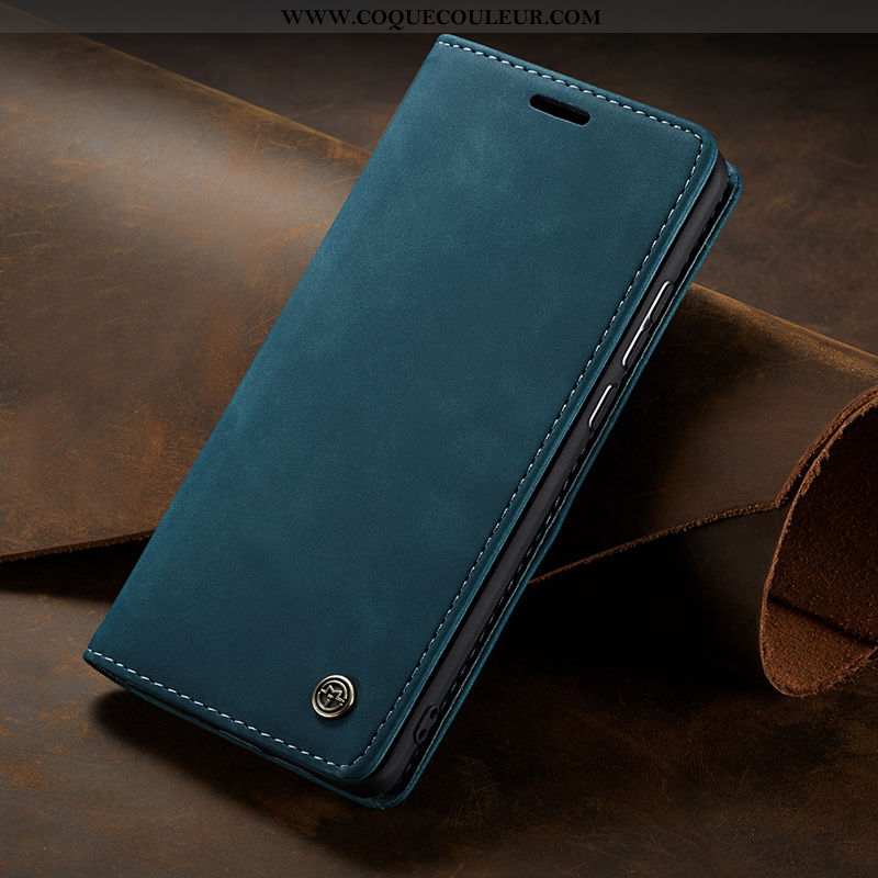 Housse Samsung Galaxy S10 Lite Cuir Bleu Marin, Étui Samsung Galaxy S10 Lite Cuir Véritable Véritabl