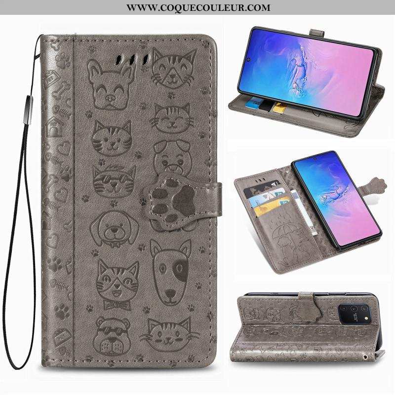 Housse Samsung Galaxy S10 Lite Cuir Téléphone Portable Clamshell, Étui Samsung Galaxy S10 Lite Charm