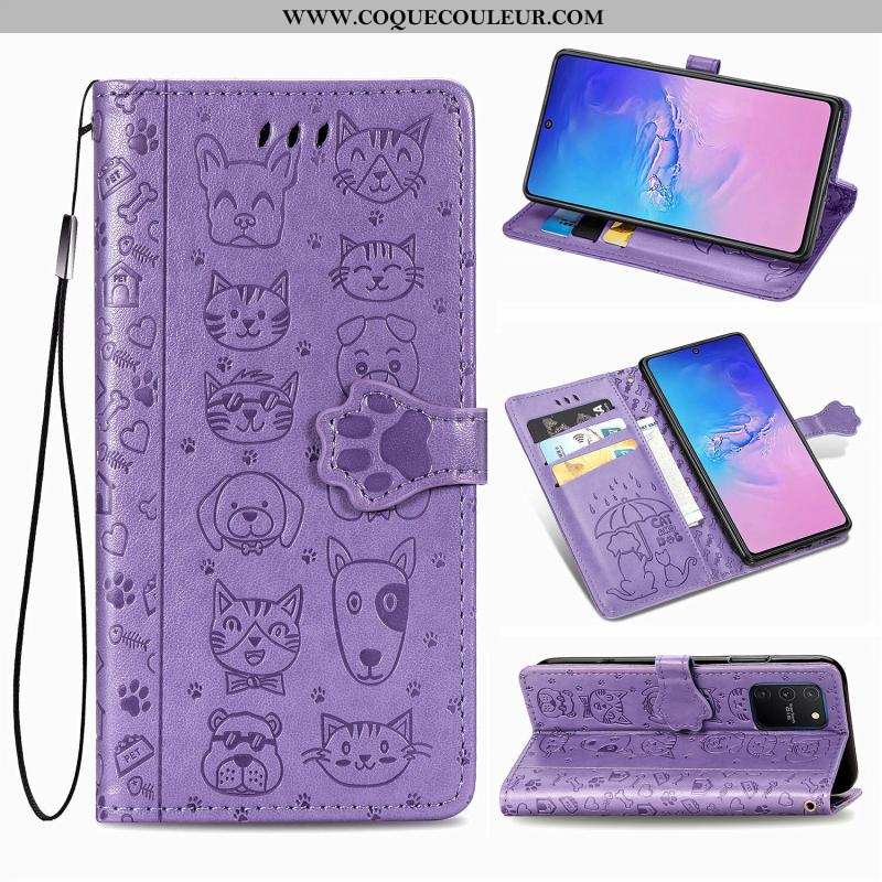 Housse Samsung Galaxy S10 Lite Cuir Téléphone Portable Clamshell, Étui Samsung Galaxy S10 Lite Charm