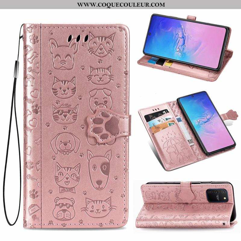 Housse Samsung Galaxy S10 Lite Cuir Téléphone Portable Clamshell, Étui Samsung Galaxy S10 Lite Charm