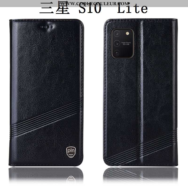 Coque Samsung Galaxy S10 Lite Protection Étui Tout Compris, Housse Samsung Galaxy S10 Lite Cuir Véri