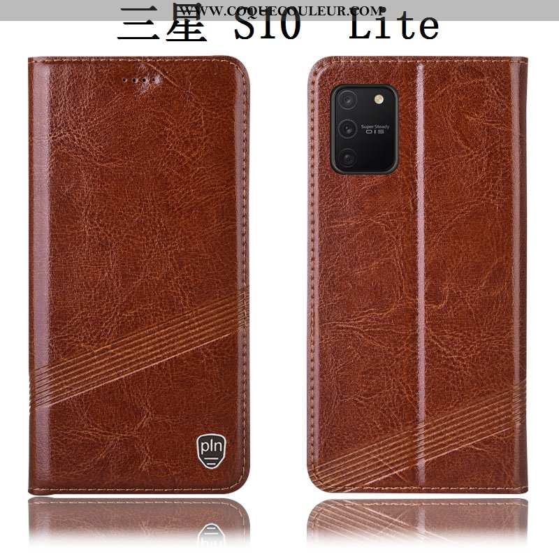 Coque Samsung Galaxy S10 Lite Protection Étui Tout Compris, Housse Samsung Galaxy S10 Lite Cuir Véri