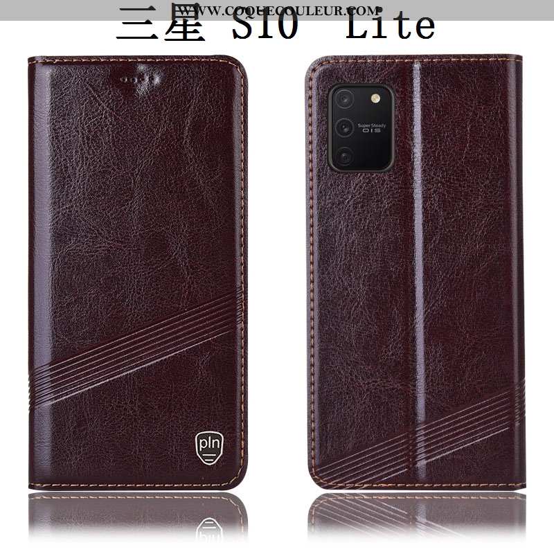 Coque Samsung Galaxy S10 Lite Protection Étui Tout Compris, Housse Samsung Galaxy S10 Lite Cuir Véri