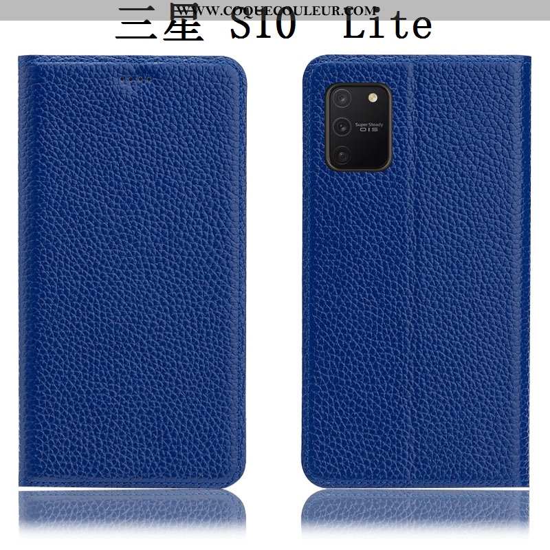 Coque Samsung Galaxy S10 Lite Protection Litchi Téléphone Portable, Housse Samsung Galaxy S10 Lite C