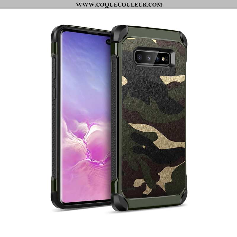 Coque Samsung Galaxy S10 Protection Étui, Housse Samsung Galaxy S10 Tendance Luxe Bleu