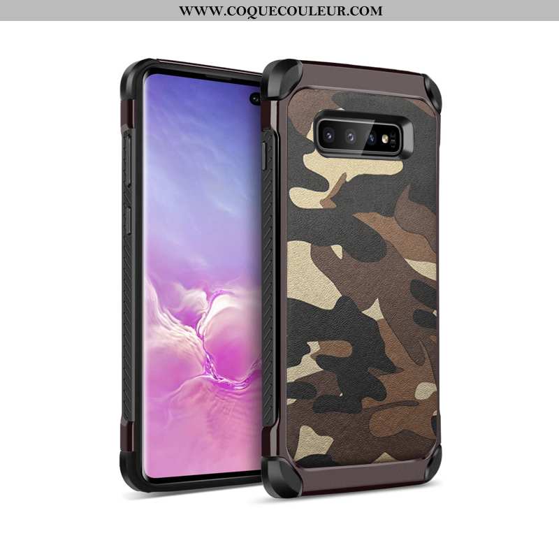 Coque Samsung Galaxy S10 Protection Étui, Housse Samsung Galaxy S10 Tendance Luxe Bleu