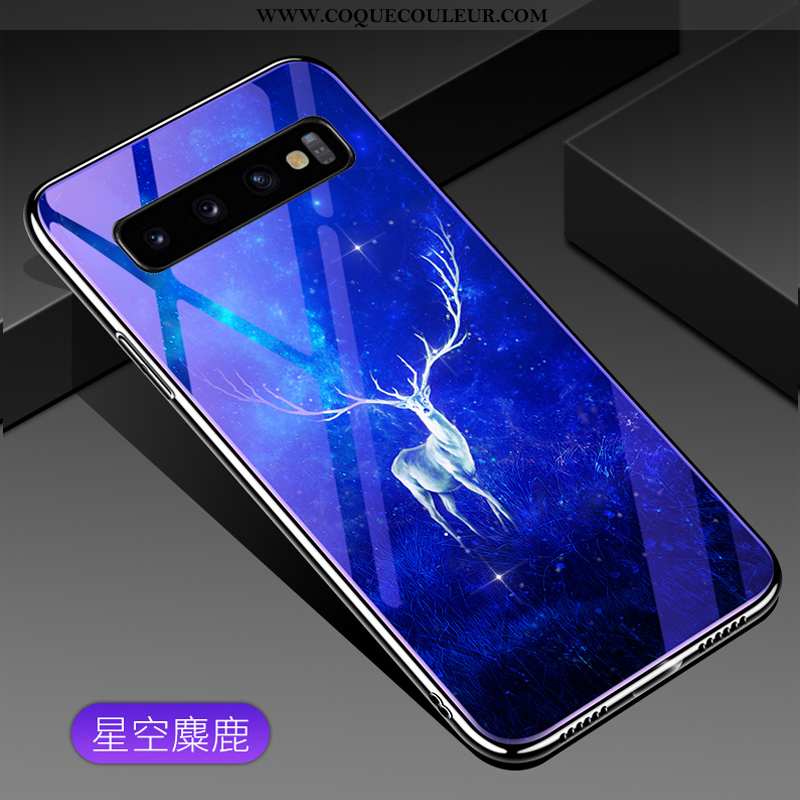 Étui Samsung Galaxy S10 Créatif Étoile Personnalité, Coque Samsung Galaxy S10 Protection Difficile V