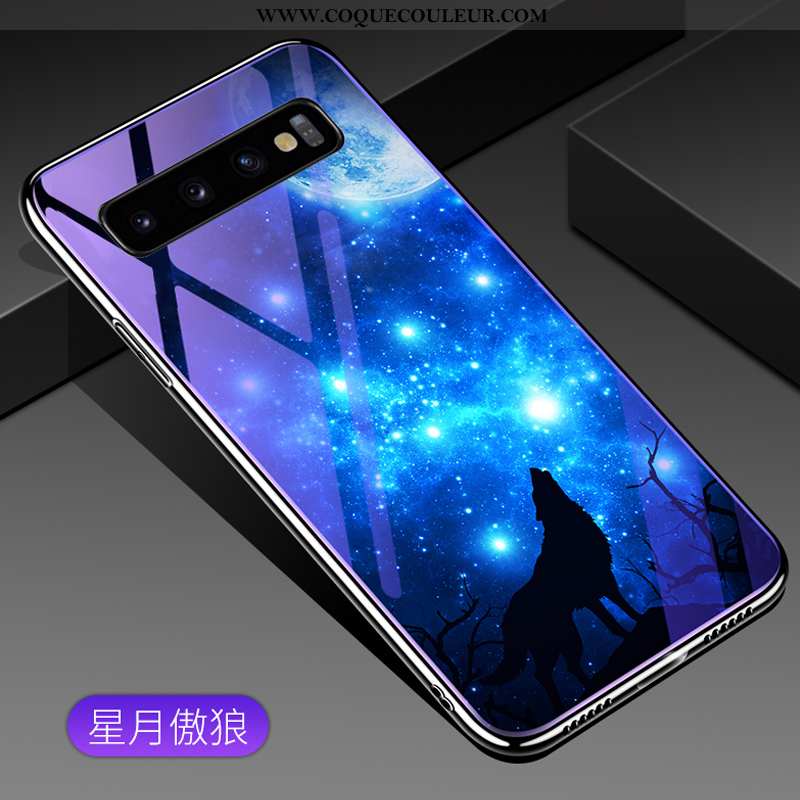 Étui Samsung Galaxy S10 Créatif Étoile Personnalité, Coque Samsung Galaxy S10 Protection Difficile V