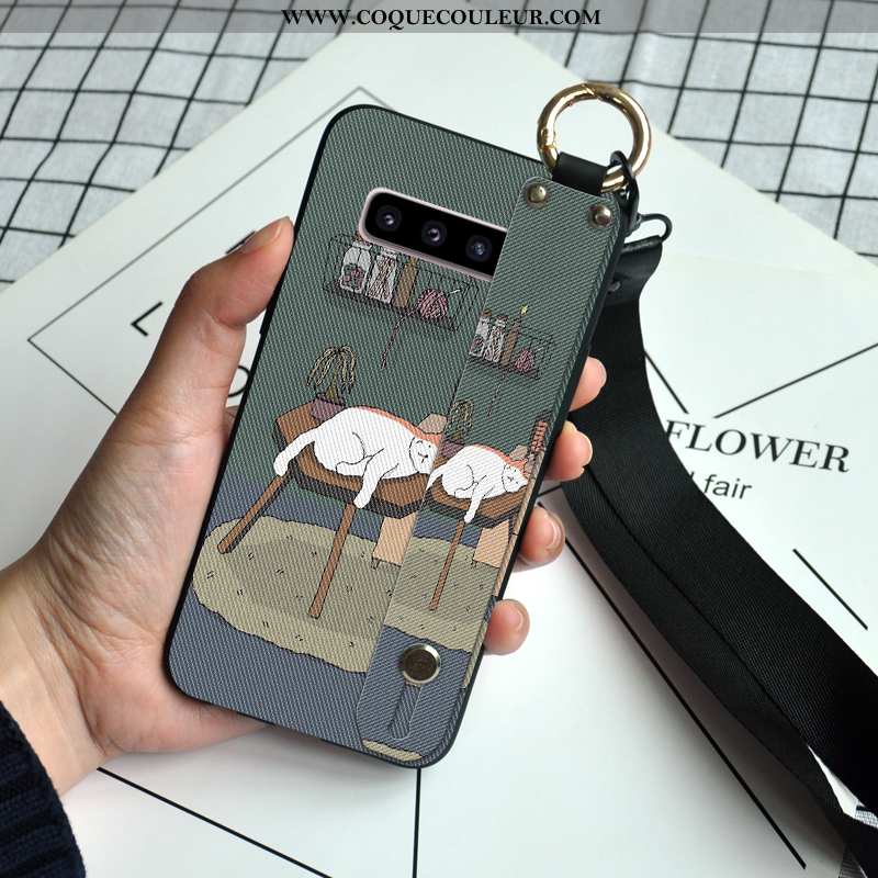 Étui Samsung Galaxy S10 Ornements Suspendus Coque Silicone, Samsung Galaxy S10 Dessin Animé Incassab