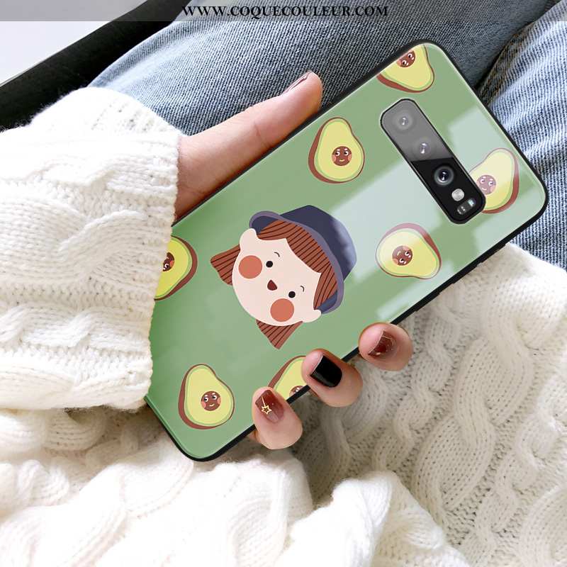 Étui Samsung Galaxy S10 Protection Amoureux Silicone, Coque Samsung Galaxy S10 Verre Personnalité Ve
