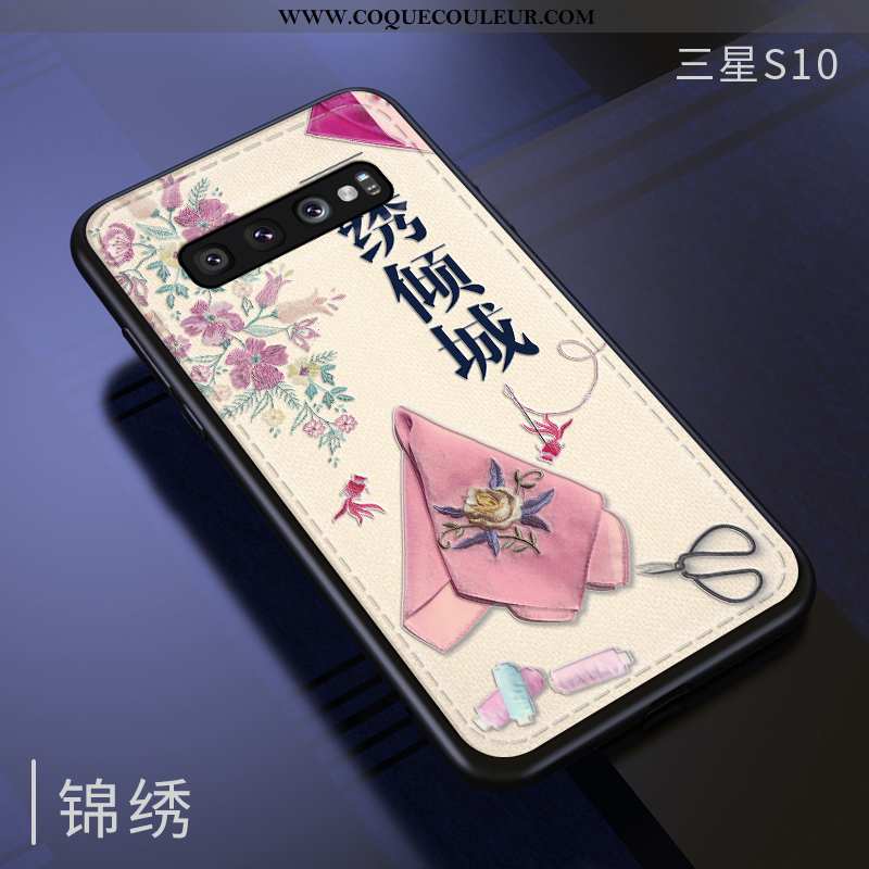 Coque Samsung Galaxy S10 Modèle Fleurie Protection Qualité, Housse Samsung Galaxy S10 Fluide Doux St