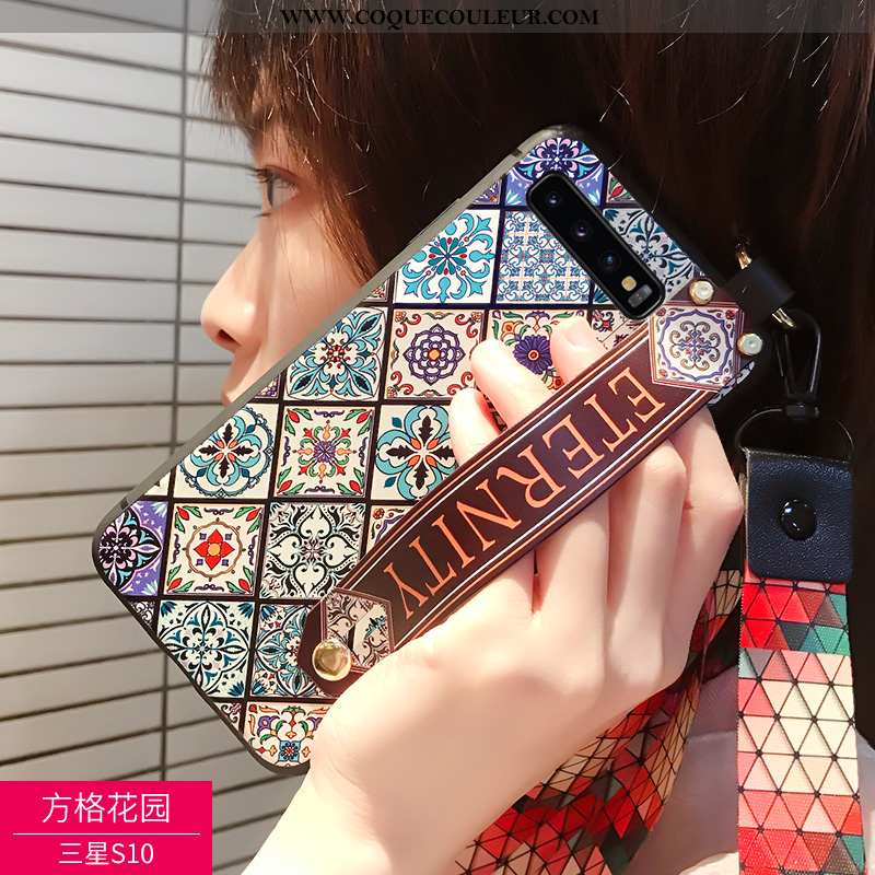 Coque Samsung Galaxy S10 Délavé En Daim Incassable Étui, Housse Samsung Galaxy S10 Personnalité 2020