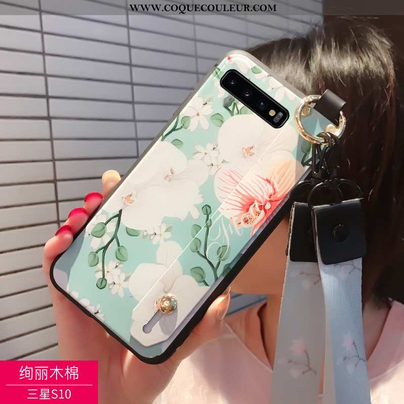 Coque Samsung Galaxy S10 Délavé En Daim Incassable Étui, Housse Samsung Galaxy S10 Personnalité 2020