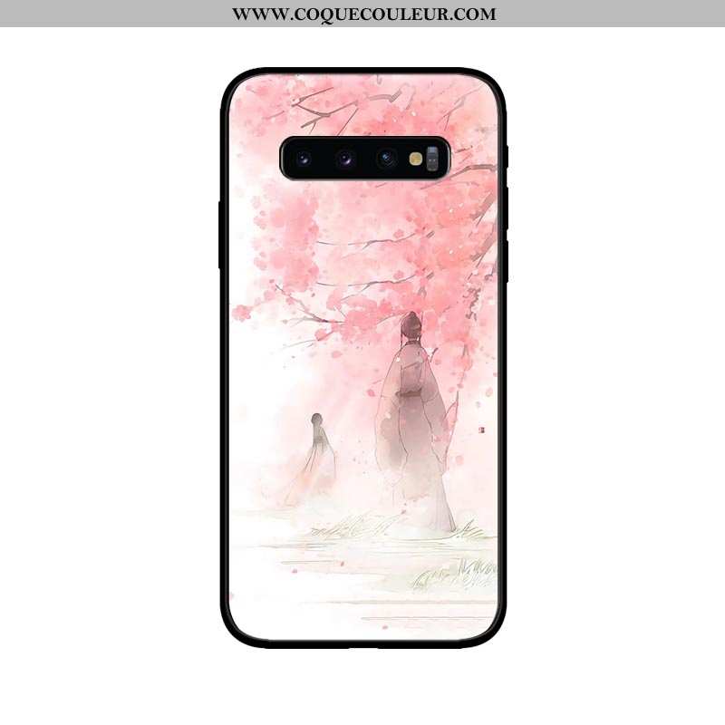 Étui Samsung Galaxy S10 Fluide Doux Incassable Coque, Coque Samsung Galaxy S10 Silicone Bleu Marin B