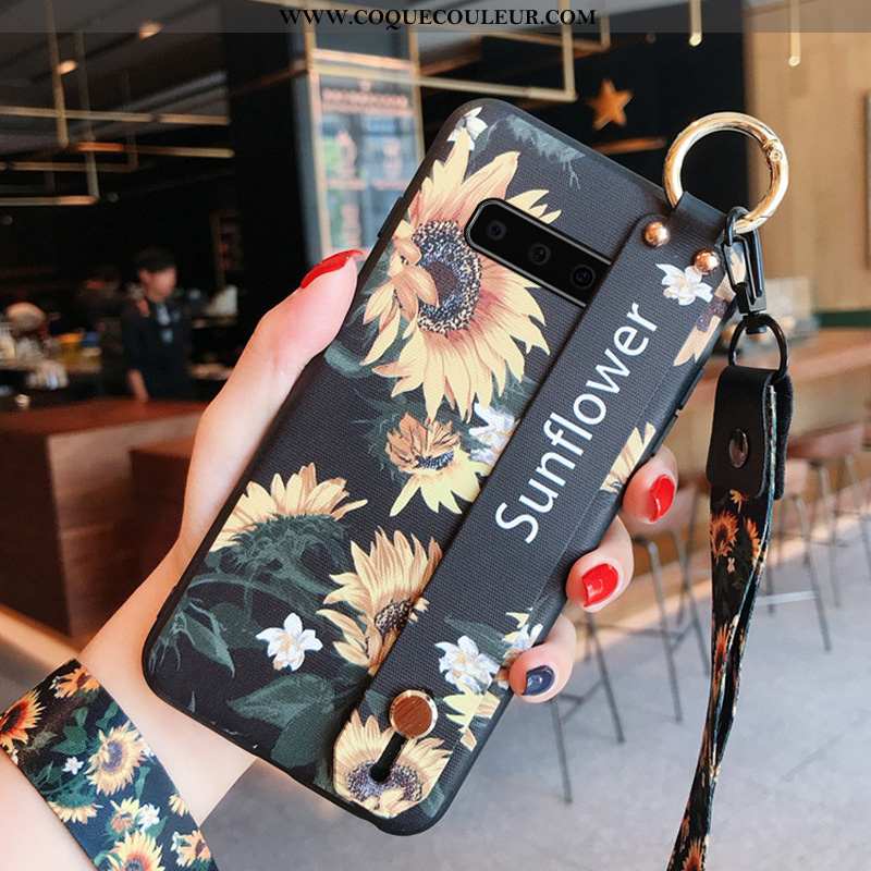 Étui Samsung Galaxy S10 Tendance Nouveau Incassable, Coque Samsung Galaxy S10 Légère Étoile Noir