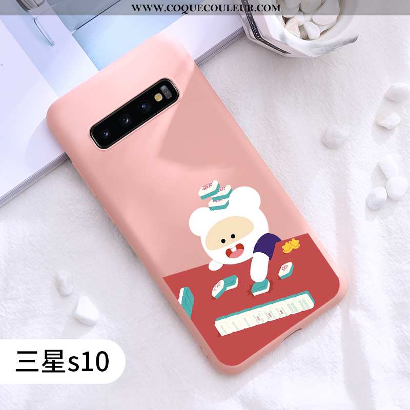 Coque Samsung Galaxy S10 Charmant Tendance Rat, Housse Samsung Galaxy S10 Ultra Protection Rouge