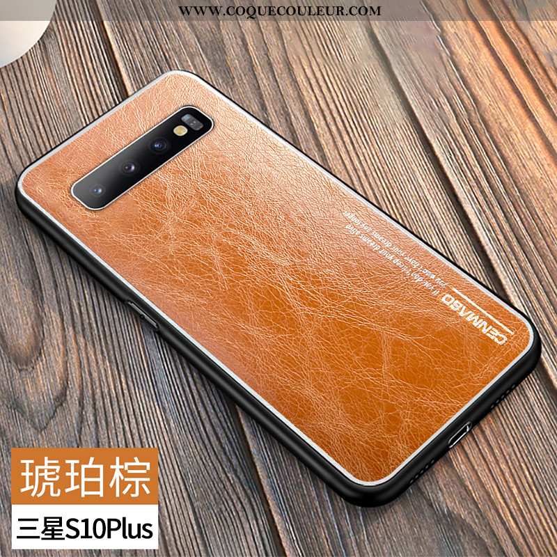 Coque Samsung Galaxy S10+ Ultra Étoile Cuir Véritable, Housse Samsung Galaxy S10+ Légère Tout Compri