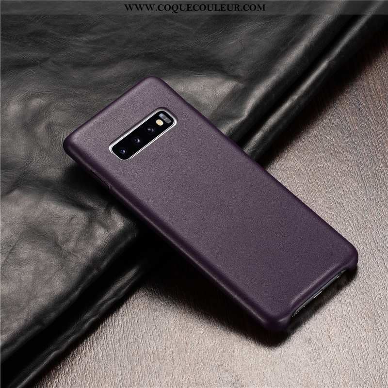 Étui Samsung Galaxy S10+ Cuir Véritable Coque Téléphone Portable, Samsung Galaxy S10+ Cuir Incassabl