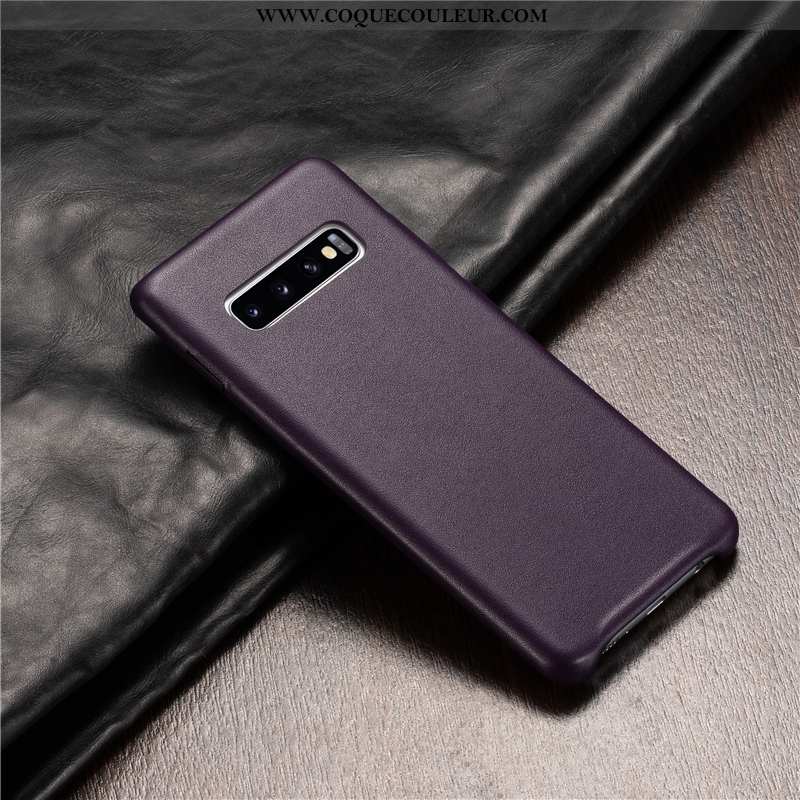 Étui Samsung Galaxy S10+ Cuir Véritable Coque Téléphone Portable, Samsung Galaxy S10+ Cuir Incassabl