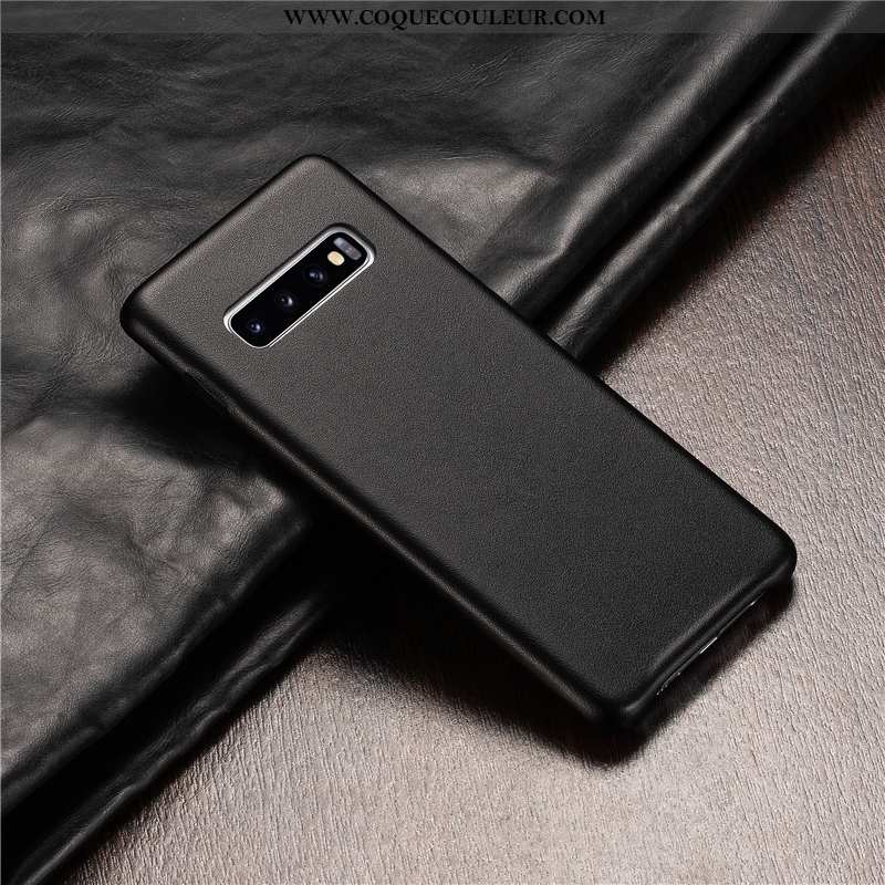 Étui Samsung Galaxy S10+ Cuir Véritable Coque Téléphone Portable, Samsung Galaxy S10+ Cuir Incassabl